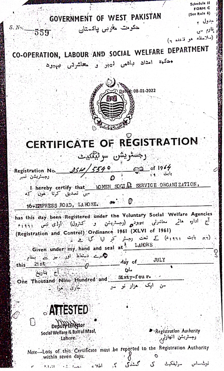 Registration Certificate